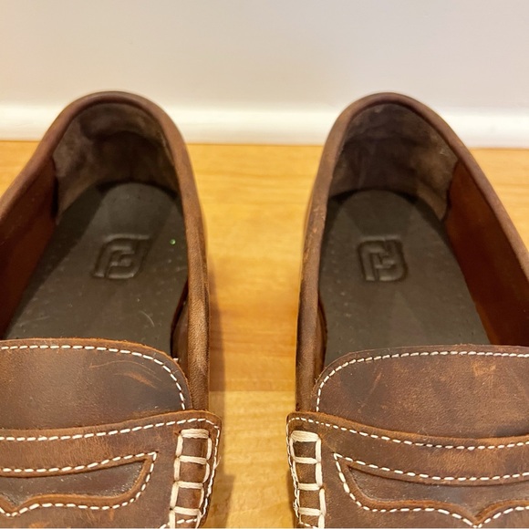 Foot Joy Penny Loafers Mens 10 M Brown Leather Club Casuals Driving 79011 - Picture 4 of 11